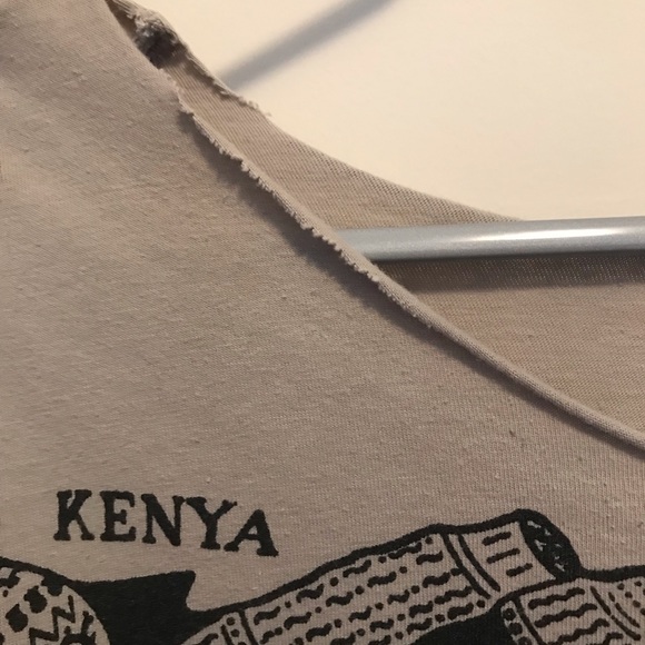 90’s HAKUNA MATATA Raw Neck Hipster T-shirt Tan - Picture 5 of 8